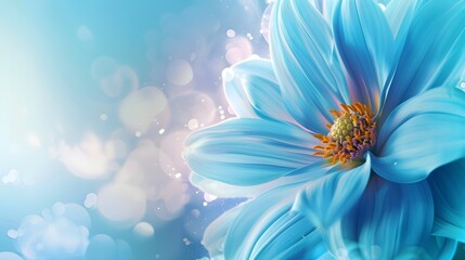Obraz premium spring blue flower background close illustration bloom floral, petal natural, colorful beauty spring blue flower background close