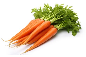 Close up of a carrots on white background. With clipping path.