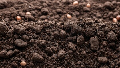 organic soil background brown ground texture closeup