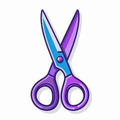 Scissor icon vector illustration isolated on white background. Simple and clean design.