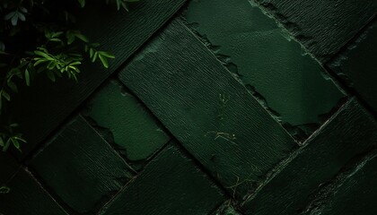 fond d un mur avec des formes de couleur verte texture matiere ambiance sombre arriere plan pour...