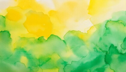 abstract yellow and green watercolor background