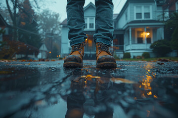 The feeling of being on edge, as if danger lurks around every corner, ready to pounce when you least expect it. Concept of hypervigilance. Generative Ai.