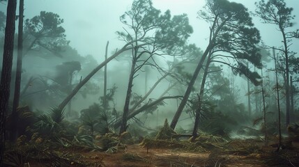 Hurricane Winds in a Forest