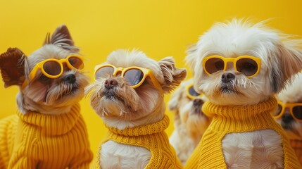 Playful Dogs in Cozy Sweaters