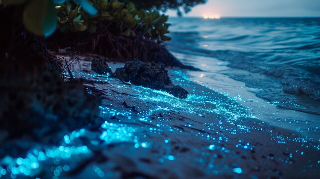 Magical Bioluminescent Plankton at Vaadhoo Island, Maldives