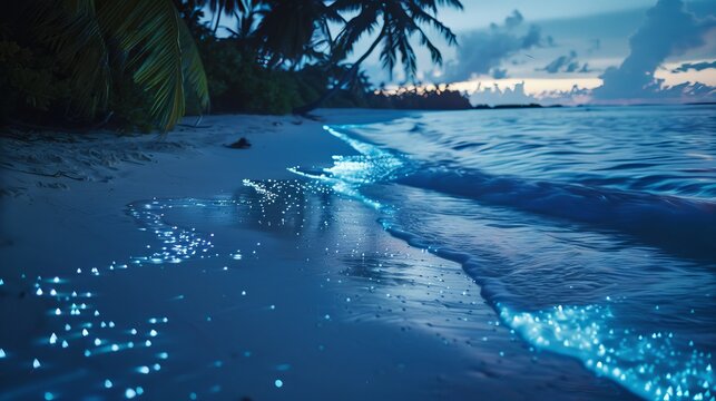 Magical Bioluminescent Plankton at Vaadhoo Island, Maldives