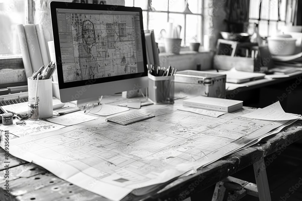 Poster concept sketches capturing initial ideas and visual concepts for graphic design projects, ranging fr