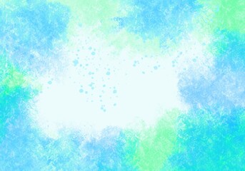 Abstract Blue Colourfull Watercolour Painted Background