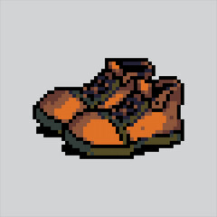Fototapeta premium Pixel art illustration Shoes. Pixelated Shoes. Shoes Fashion pixelated for the pixel art game and icon for website and video game. old school retro.