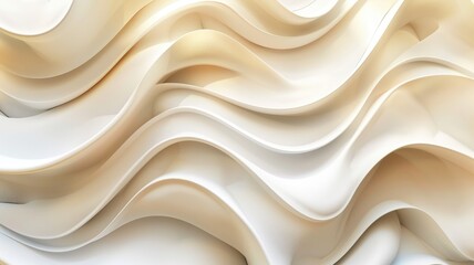 Abstract wavy design in soft white color palette