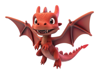 PNG 3D Illustration of flying dragon animal shark fish