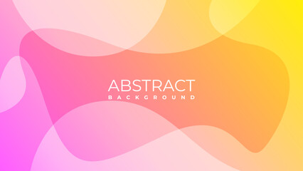 yellow and pink gradient background with wavy shapes. abstract geometric design