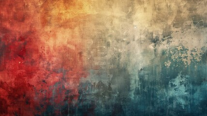 Abstract textured background with red to blue gradient and grunge elements