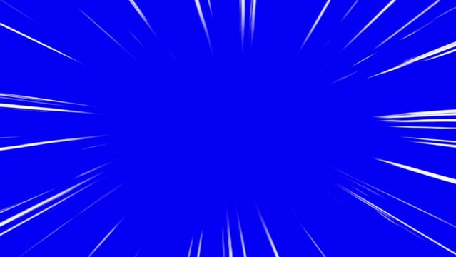 japanese anime speed line. Moving zoom speed line with transparent background. comic anime action speedline