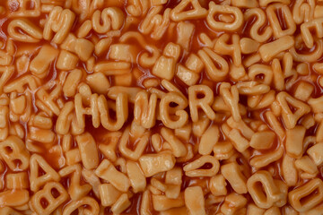 Alphabet Spaghetti Pasta - Hungry