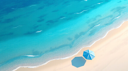 Beach umbrellas on the sand