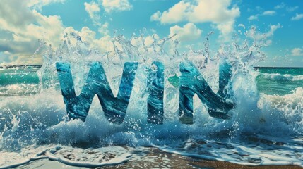 Ocean Water WIN concept art poster.
