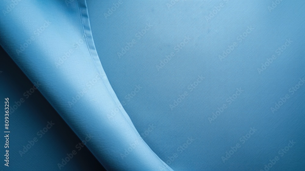 Poster close-up of blue fabric with smooth texture and elegant curve