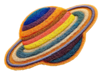 PNG Felt stickers of a single saturn accessories accessory clothing