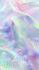 Obraz premium A vibrant iridescent background with dots and lines in glowing fun colors. 