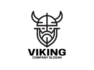 Viking Logo Design Icon Symbol Vector Template.