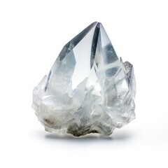 Obraz premium A shiny rock crystal nugget with a smooth, glossy surface and clear transparency, Ai Generated