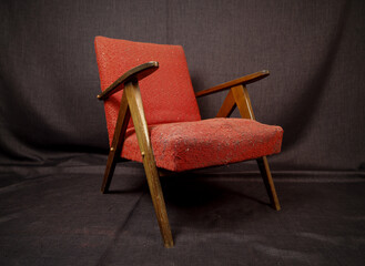 vintage wooden furniture on dark background