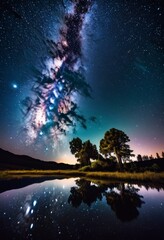 illustration, starry night sky milky way, stars, galaxies, celestial, space, universe, astrophotography, cosmic, capturing, nature, astronomy, galaxy, stellar