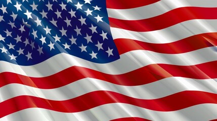 Obraz premium An American flag backdrop with a subtle gradient effect, Ai Generated.
