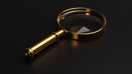 Description 3D magnifying glass icon symbolizing search and investigation, Ai Generated