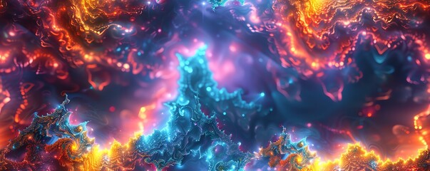 Portray a mesmerizing aerial perspective of a robotic dance extravaganza amidst the mystical backdrop of the Aurora Borealis Infuse a fantastical mix of neon colors and metallic te