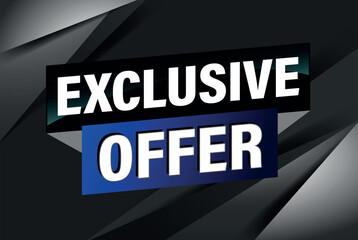 exclusive offer poster banner graphic design icon logo sign symbol social media website coupon

