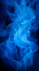 Obraz premium Abstract blue smoke wavy lines