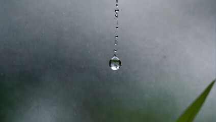 A solitary raindrop, a world awaits within a canvas of pristine white ai_generated