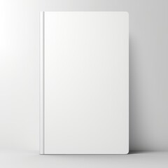 Minimalist white book cover vector, perfect for clean design projects, Ai Generated
