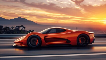 With each passing moment, the supercar becomes a blur of minimalist elegance, a fleeting glimpse of speed and style.