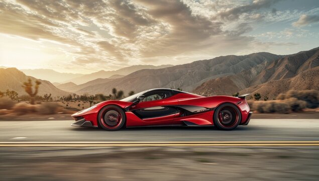 With each passing moment, the supercar becomes a blur of minimalist elegance, a fleeting glimpse of speed and style.