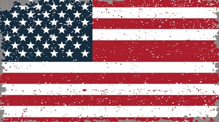 Fototapeta premium Seamless American flag background for patriotic designs, Ai Generated