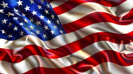 Stunning American flag showcasing vivid colors, Ai Generated