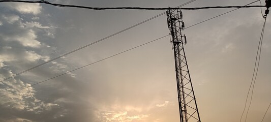 lines at sunset