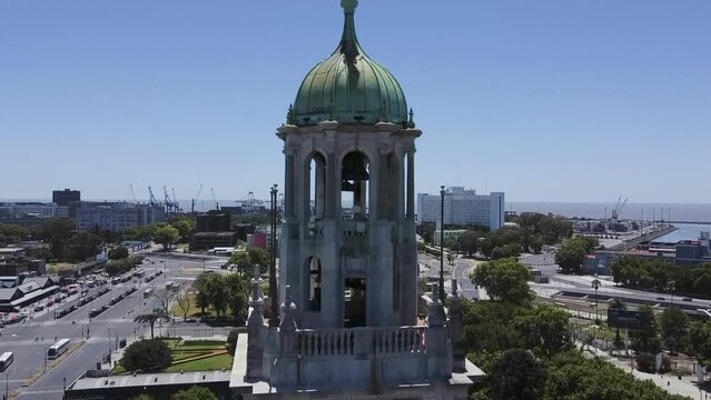 clock dome of the Torre de los Ingleses or monumental tower in the Retiro neighborhood