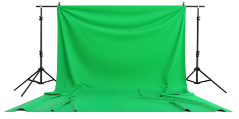 Simple Green Screen Setup, Empty Studio Background
