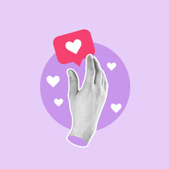 Achieving fame, reaching followers, hand, like, seeking likes, influencer, followers, likes, aspiration, Social networks