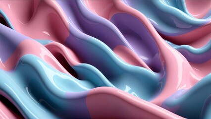 a close up of a colorful liquid with pink and blue swirls, abstract background. Generative AI.