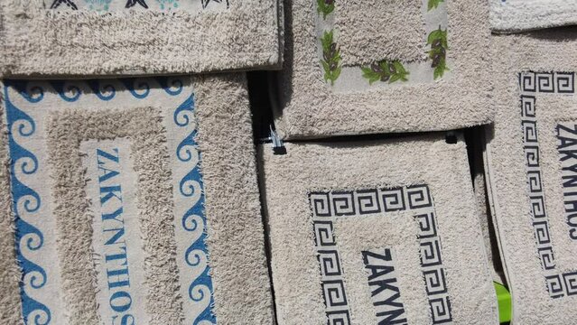 souvenirs and items from a gift shop in Zakynthos