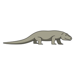 Komodo dragon illustration