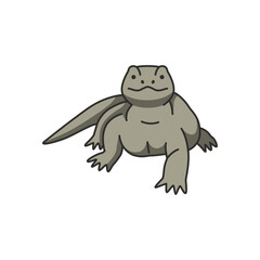 Komodo dragon illustration