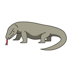 Komodo dragon illustration