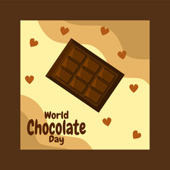 world chocolate day social media post design for greeting and business promotion.